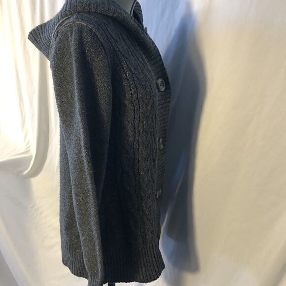 Dress Barn hooded button front sweater size S - Picture 3 of 5